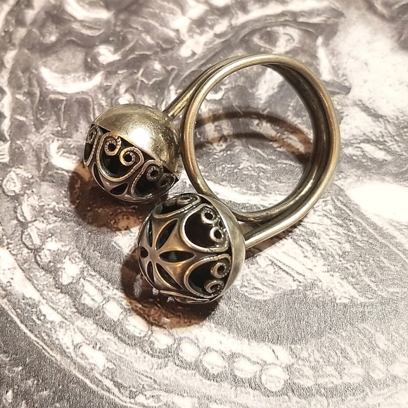 1800s EXTREMELY RARE Pomander Ring  Sterling Silver - Picture 3 of 9